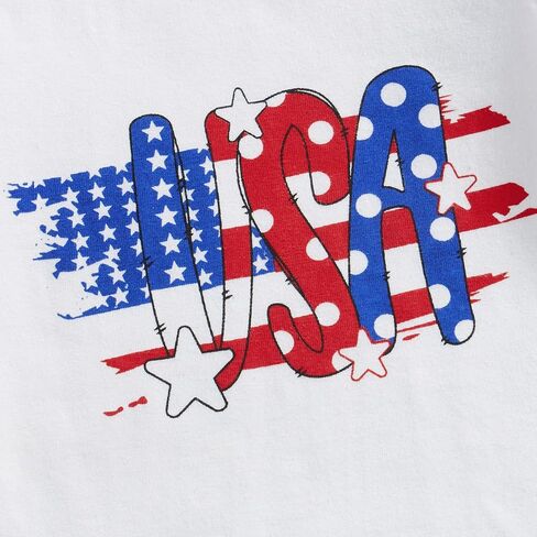 Toddler Baby Boy 4th of July Outfit Short Sleeve T-Shirt Tee American Flag Shorts Set Fourth of July Summer Clothes in Saudi Arabia