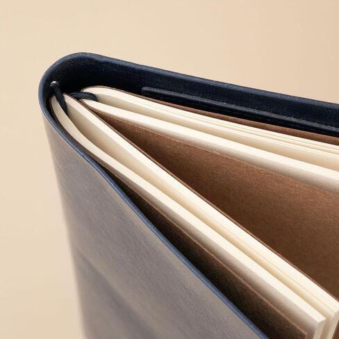 OLETHA Aesthetic Small Refillable Travel Journal, Faux Leather Notebook for Travelers, Writing & Poets, Blank Inserts, Navy in Saudi Arabia