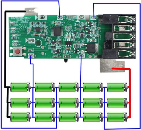 18V 10-Cell 3.0Ah 4.0Ah 5.0Ah 18650 Battery Case Replacement for Milwaukee M18 Battery Broken Plastic Case Replacement Part DIY Repair Rebuild Kit (No Battery Cell) in Saudi Arabia