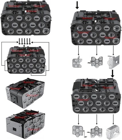 18V 10-Cell 3.0Ah 4.0Ah 5.0Ah 18650 Battery Case Replacement for Milwaukee M18 Battery Broken Plastic Case Replacement Part DIY Repair Rebuild Kit (No Battery Cell) in Saudi Arabia