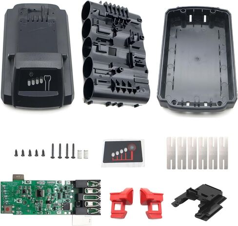 18V 10-Cell 3.0Ah 4.0Ah 5.0Ah 18650 Battery Case Replacement for Milwaukee M18 Battery Broken Plastic Case Replacement Part DIY Repair Rebuild Kit (No Battery Cell) in Saudi Arabia