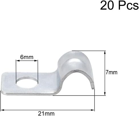 uxcell 15/64" EMT One Hole Strap Pipe Strap Zinc-Plated Steel Reinforced Rib for Pipe Fixing on Various Surfaces 20PCS in Saudi Arabia