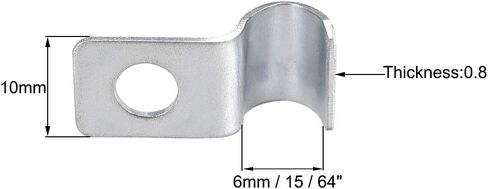 uxcell 15/64" EMT One Hole Strap Pipe Strap Zinc-Plated Steel Reinforced Rib for Pipe Fixing on Various Surfaces 20PCS in Saudi Arabia