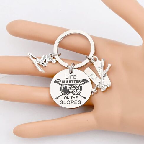 CHOORO Snowboarding Gift Life is Better On The Slopes Keychain Skiing Gifts for Skier Ski Lovers Ski Coach Gift in Saudi Arabia