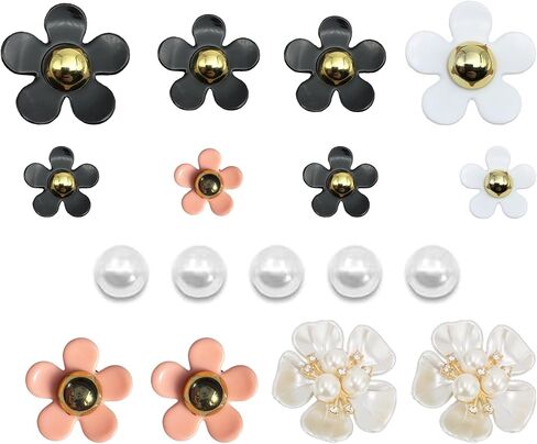 إكسسوارات حقيبة بوج - اللآلئ والزهور الملونة المتوافقة مع حقيبة الشاطئ المطاطية بوج in Kuwait