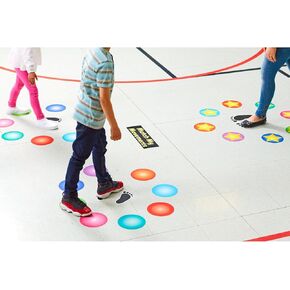 Really Good Stuff Carpet Mark Its Sensory Path for The Classroom - 72 Pieces - Colorful Spot Markers for Kids - Exercise Activity for The Classroom in Kuwait