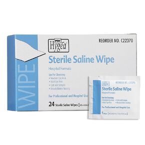 Hygea Saline Wipe 4 x 6" C22370, 1 Pack 24 Wipes