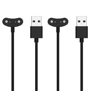 Replacement Charger Compatible with Ticwatch Pro 5 Charging Cable 3.3ft USB Portable Magnetic Charging Cord Cable for Ticwatch Pro 5 Charger Smartwatch Accessories (2PACKS,Black)