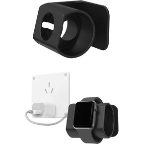 Wall Stand for Apple Watch Charger Fit for Apple Watch Wall Mount Bedside Watch Charger Holder Dock for iWatch Series Ultra,8,SE2,7,6,SE,5,4,3,2,1and More Damage-Free Self Adhesive (White)