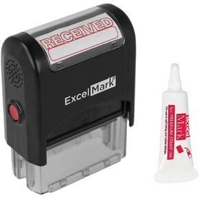 ExcelMark Received Self Inking Rubber Stamp (Stamp Plus 5cc Refill Ink)