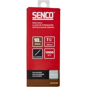 SENCO AX17EAAR 1-1/2" 18 Gauge Brad Nails, Galvanized Finish 1,000 Count Pack
