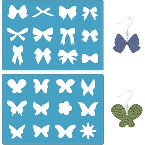 GORGECRAFT 2 Styles Teardrop Earrings Making Template Geometry Stencil Reusable Rectangle Triangle Cutouts Cutting Stencils Lapidary Templates for Cabochons Bracelets Earrings Making Jewelry Diy Craft