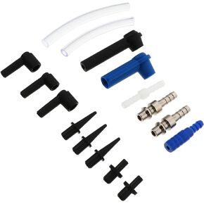 SUPVOX 16pcs Brake Fluid Connector Brake Bleeder Cylinder Adapters Hand Vacuum Pump Fitting Clutch Oil Bleeder Connector Automotive Connectors Car Accessories Air Fittings Brake Oil Parts