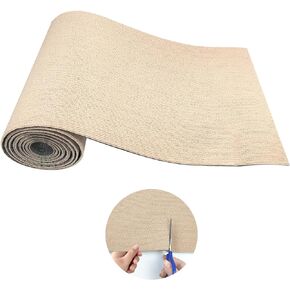 Trimmable Cat Scratching Post Carpet Covered 78.7"x15.8" Self-Adhesive Cat Tree Shelves Replacement Parts Mat Cat Scratcher Mat for Cat Shelf Steps Couch Furniture DIY Protector(Beige)