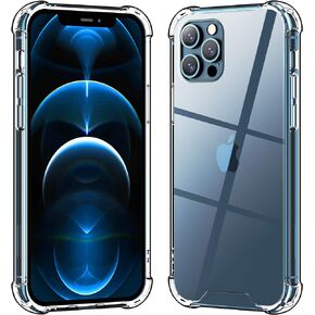 rooCASE Plexis Clear Case for iPhone 12/12 Pro, 6.1 Inch, Slim Transparent Cover with TPU Bumper
