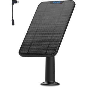 Solar Panel Compatible with Eufycam 3/3C/2C/2C Pro/2/2 Pro/E20/E40/E/S40/S220/L40/L20, with 13.1ft Waterproof Charging Cable, IP65 Weatherproof,Includes Micro USB to Type-c Adapter