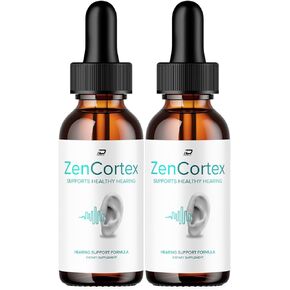 ZenCortex Tinnitus Ear Drops - ZenCortex 24, Zen Cortex Liquid Drops, ZenCortex Reviews, ZenCortex Drops for Ear Relief (2 Pack - 2 Month Supply)