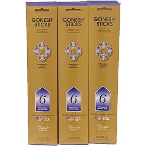 Gonesh Incense Sticks Extra Rich Collection: No6 Perfumes of Ancient Times 12 Pack (20 Sticks/Pack)