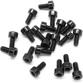 20pcs M3x6mm Socket Head Cap Screws 6063 Aluminum Hex Socket (Anodized Colors) (Blue)