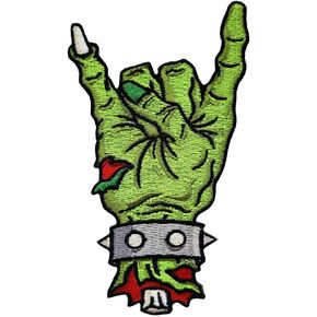 Pinsanity Zombie Rock Hand Iron-On Embroidered Patch