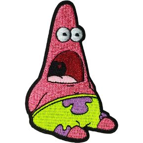 Zen Monkey Studios' Shocked Patrick Iron On Patch