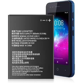 Li3816t43p4h604550 Replacement Battery,【2600mAh】(𝟮𝟬𝟮𝟰 𝗡𝗲𝘄 𝗨𝗽𝗴𝗿𝗮𝗱𝗲𝗱) Compatible with ZTE Blade L130 Z2335CA Grand MAX 4550 3.8V/5.3Wh