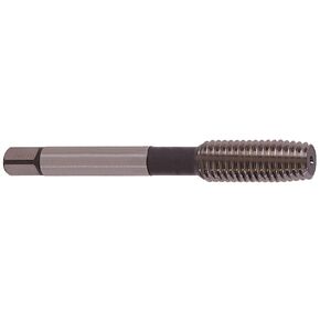 YG-1 Z7 Series Vanadium Alloy HSS Roll Form Tap with Oil Groove, TiN Coated, Round Shank with Square End, Bottoming Chamfer, 1/4"-20 Thread Size, H4 Tolerance