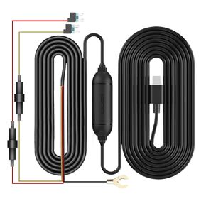 ddpai Type-C Hardwire Kit, Compatible with N1 Dual, N3 Pro, N5 Dual, Z40, Mini 5, Can Step Down The Voltage from Car Fuse Boxes 12V-24V to 5V, Enabling 24 Hours Parking Monitor