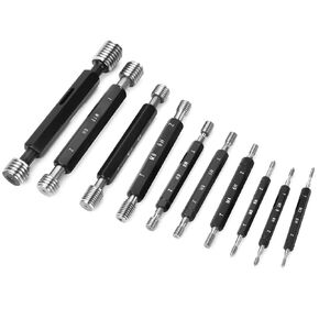 Thread Plug Gage, Pitch Diameter Measurement Tool, 10PCS Metric Thread Plug Gage Set Pitch Diameter Measurement Tool Double End Through Stop, Thread (Metric Thread)