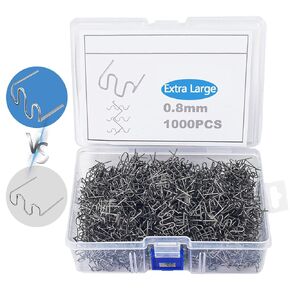 Plastic Welder Staples, Newly Upgraded Extra Large Wave Plastic Welding Staples 1000PCS Hot Staples, Hot Stapler Plastic Repair Kit Plastic Stapler Welding Kit, Plastic Weld Kit Welder Tool