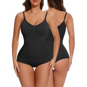 Seamless Shapewear Bodysuit Women's Tummy Control Body Shaper Spaghetti Sculpting Slimming Body Suit