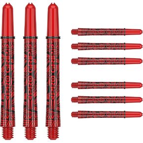 TARGET Darts 3 x Ink Design Medium Red Pro Grip Dart Shafts - 9 in Total | Professional Dart Accessories, Dart Stems