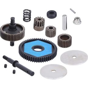 VBESTLIFE RC Car Gears, Reliable Steel Plastic Transmission Gears with Motor Gear Fit for SCX10 / SCX10 II 90046 90047 RC Car - Black