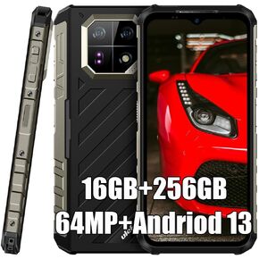 Ulefone Armor 22 Pro 256GB Unlocked Rugged Phone, MTK G96 Android 13 Cell Phone, 64MP+64MP Night Vision Camera, 6.58" FHD+, 6600mAh 33W, Dual SIM 4G Rugged SmartPhone Unlocked, NFC GPS OTG FM, Green