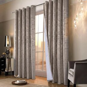 always4u 100% Blackout Soft Velvet Curtains for Bedroom Living Room Thermal Energy Saving 84 Inches Long Luxury Gold Foil Print Drapes 2 Panels Yellow