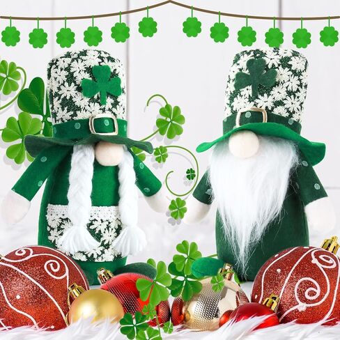 4 Pack St.Patrick's Day Gnomes Saint Patricks Day Decorations Rainbow Tomte Irish Leprechaun Nisse for Irish Gift Dwarf Scandinavian Folklore Household Ornaments Gnome Decor in Saudi Arabia