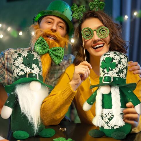 4 Pack St.Patrick's Day Gnomes Saint Patricks Day Decorations Rainbow Tomte Irish Leprechaun Nisse for Irish Gift Dwarf Scandinavian Folklore Household Ornaments Gnome Decor in Saudi Arabia