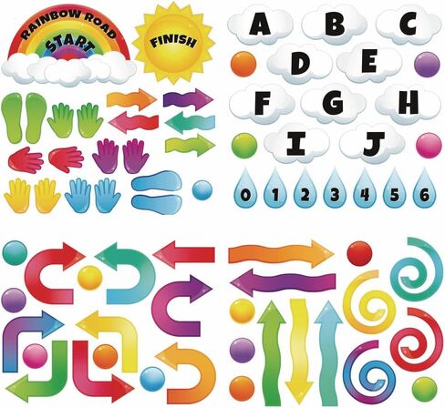 Really Good Stuff Carpet Mark Its Sensory Path for The Classroom - 72 Pieces - Colorful Spot Markers for Kids - Exercise Activity for The Classroom in Kuwait