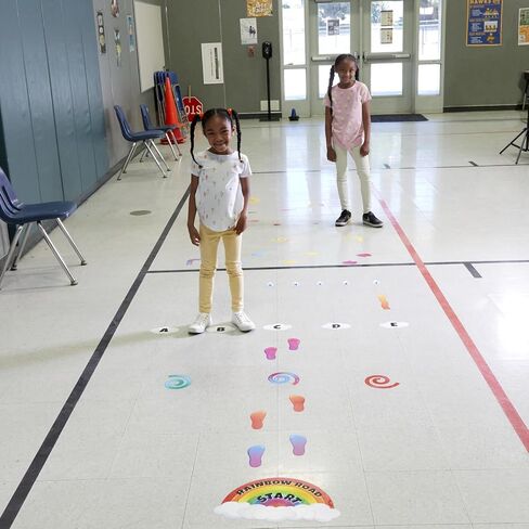 Really Good Stuff Carpet Mark Its Sensory Path for The Classroom - 72 Pieces - Colorful Spot Markers for Kids - Exercise Activity for The Classroom in Kuwait
