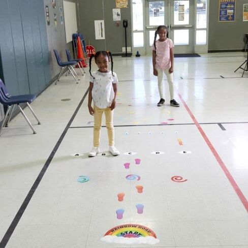 Really Good Stuff Carpet Mark Its Sensory Path for The Classroom - 72 Pieces - Colorful Spot Markers for Kids - Exercise Activity for The Classroom in Kuwait