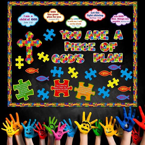58 Pcs Back to School Bulletin Board Set Christian Bulletin Board Sunday School Decorations Gods Poster Kids Classroom Decorations Bible Verse Classroom Cutouts for Preschool Elementary Middle School in Saudi Arabia