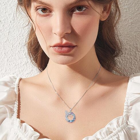 LUHE Highland Cow Necklace Sterling Silver Crystal Cow Pendant Necklace Gifts Jewelry for Women Teen Girls in Kuwait