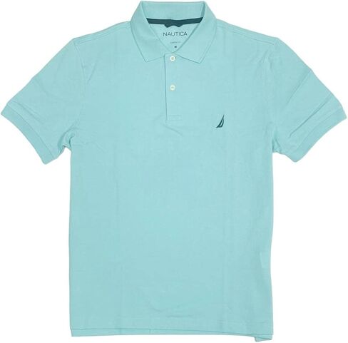 Nautica Men's Short Sleeve Solid Classic Fit Cotton Pique Polo Shirt in Kuwait