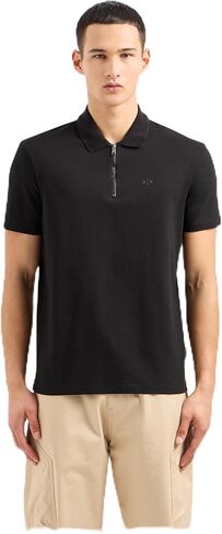 A｜X ARMANI EXCHANGE Men's Regular Fit Zipper Polo in Saudi Arabia
