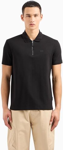 A｜X ARMANI EXCHANGE Men's Regular Fit Zipper Polo in Saudi Arabia