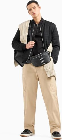A｜X ARMANI EXCHANGE Men's Regular Fit Zipper Polo in Saudi Arabia