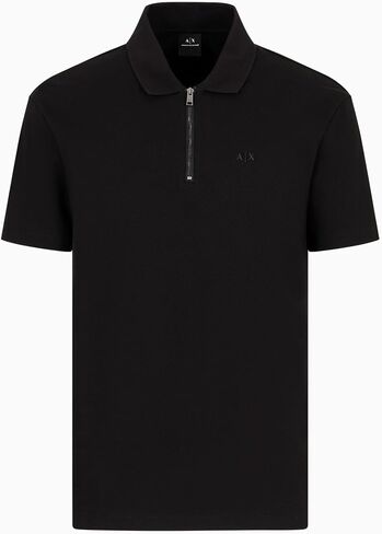 A｜X ARMANI EXCHANGE Men's Regular Fit Zipper Polo in Saudi Arabia