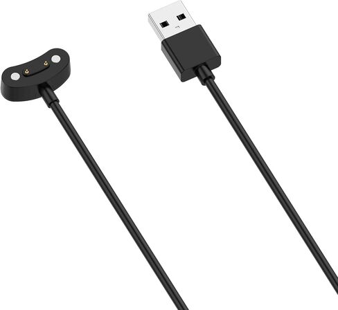 شاحن بديل متوافق مع كابل شحن Ticwatch Pro 5 بطول 3.3 قدم USB كابل شحن مغناطيسي محمول لملحقات الساعة الذكية Ticwatch Pro 5 (عبوتان، أسود) in Kuwait