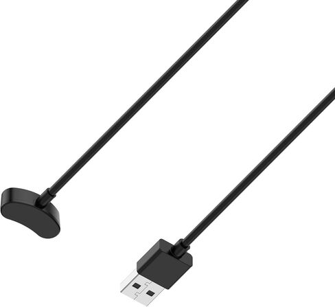 شاحن بديل متوافق مع كابل شحن Ticwatch Pro 5 بطول 3.3 قدم USB كابل شحن مغناطيسي محمول لملحقات الساعة الذكية Ticwatch Pro 5 (عبوتان، أسود) in Kuwait
