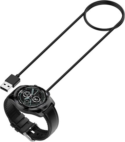 شاحن بديل متوافق مع كابل شحن Ticwatch Pro 5 بطول 3.3 قدم USB كابل شحن مغناطيسي محمول لملحقات الساعة الذكية Ticwatch Pro 5 (عبوتان، أسود) in Kuwait